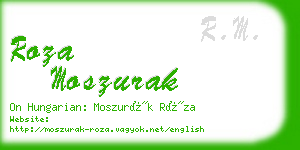 roza moszurak business card